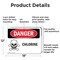 Signmission Chlorine Danger Sign, Aluminum, 18in W x 12in L, 2PK OS-2PACK-DS-A-1218-L-1065 - alternate 8